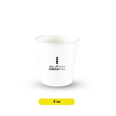 Single Wall Paper cup 4 oz (white)