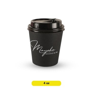 Single Wall Paper cup 4 oz (black)