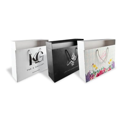 أكياس ورقية مع قاعدة | Paper Bag with Tray | 33x24x10 cm